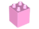 Duplo Brick 2 x 2 x 2 in Bright Pink