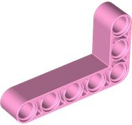 Technic Beam 3 x 5 L-Shape Thick in Bright Pink