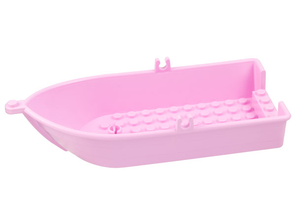 Boat / Rowing Boat 18 x 8 x 2 1/3 with Oarlocks in Bright Pink
