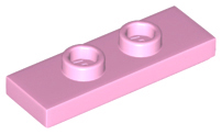 Plate Special 1 x 3 with 2 Studs with Groove and Inside Stud Holder (Jumper) in Bright Pink