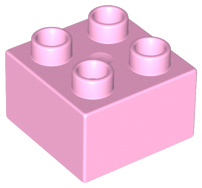 Duplo Brick 2 x 2 in Bright Pink