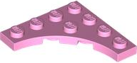 Plate Special 4 x 4 with 3 x 3 Quarter Round Cutout in Bright Pink