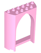 Panel 2 x 6 x 6 with Gothic Arch in Bright Pink