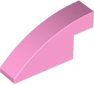 Brick Curved 1 x 4 x 1 2/3 No Studs in Bright Pink