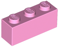 Brick 1 x 3 in Bright Pink