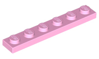 Plate 1 x 6 in Bright Pink