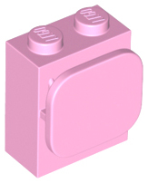 Brick Special 1 x 2 x 2 with Photo Clip in Bright Pink