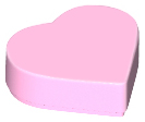 Tile 1 x 1 Heart in Bright Pink