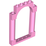 Panel 1 x 6 x 7 with 2 Columns and Arch in Bright Pink