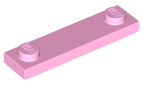 Plate Special 1 x 4 with 2 Studs with Groove [New Underside] in Bright Pink