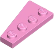 Wedge Plate 4 x 2 Right in Bright Pink
