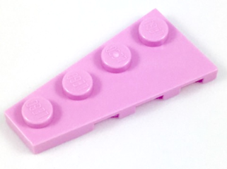 Wedge Plate 4 x 2 Left in Bright Pink