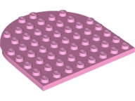 Plate 8 x 8 with Rounded End in Bright Pink