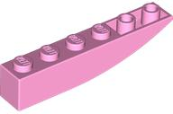 Brick Curved Inverted 6 x 1 in Bright Pink