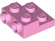 Plate Special 2 x 2 x 2/3 with Two Studs On Side and Two Raised [Half Hollow Anti-stud] - Updated Version in Bright Pink