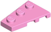 Wedge Plate 3 x 2 Left in Bright Pink