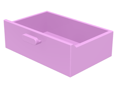 Cupboard 2 x 3 Drawer in Bright Pink