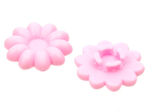 Clikits Icon, Flower 2 x 2 Small, 10 Petals with Pin [Frosted] in Bright Pink
