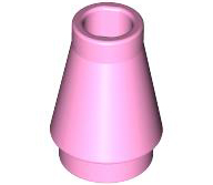 Cone 1 x 1 [No Top Groove] in Bright Pink