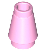 Cone 1 x 1 [Top Groove] in Bright Pink