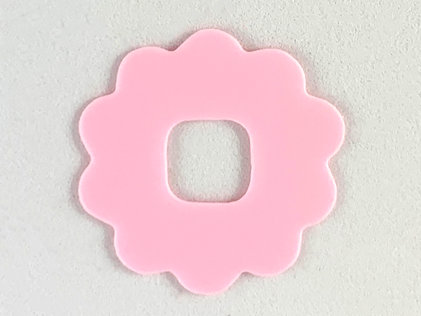 Clikits Icon Accent, Flower 2 3/4 x 2 3/4, 10 Petals in Bright Pink