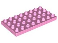 Duplo Plate 4 x 8 in Bright Pink