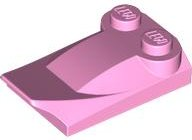 Brick Wedged, Curved 2 x 3 x 2/3 Two Studs, Wing End in Bright Pink