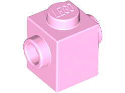Brick Special 1 x 1 with Studs on 2 Sides in Bright Pink