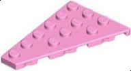 Wedge Plate 6 x 4 Left in Bright Pink