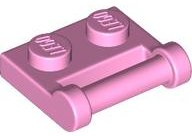Plate Special 1 x 2 [Side Handle Closed Ends] in Bright Pink
