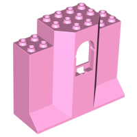 Panel 3 x 8 x 6 with Arched Window in Bright Pink