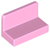 Panel 1 x 2 x 1 [Rounded Corners] in Bright Pink