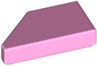 Tile 1 x 2 with Stud Notch Right in Bright Pink