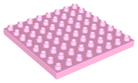 Duplo Plate 8 x 8 in Bright Pink