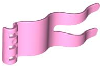 Duplo Flag Wavy 2 x 5 with Slits in Bright Pink