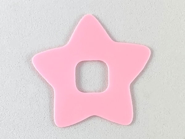 Clikits Icon Accent, Star 3 x 3 in Bright Pink