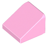 Brick Sloped 30° 1 x 1 x 2/3 (Cheese Slope) in Bright Pink