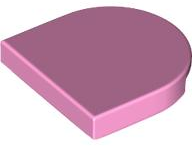 Tile Round 2 x 2 Half Circle in Bright Pink