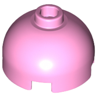 Brick Round 2 x 2 Dome Top, Vented Stud in Bright Pink