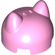 Brick Round 2 x 2 Dome Top with 2 Ears in Bright Pink
