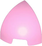 Brick Round Curved 1 x 1 x 1 Quarter Dome in Bright Pink