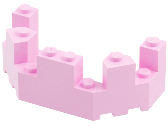 Castle Turret Top 4 x 8 x 2 1/3 in Bright Pink