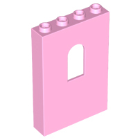 Panel 1 x 4 x 5 with Arched Window in Bright Pink