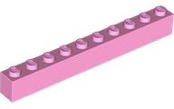 Brick 1 x 10 in Bright Pink