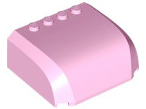 Windscreen 5 x 6 x 2 Triple Curved Top Canopy with 4 Studs in Bright Pink