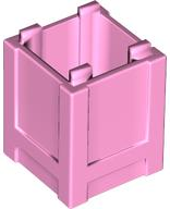 Container Box 2 x 2 x 2 - Top Opening in Bright Pink