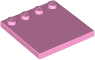 Plate Special 4 x 4, Studs on One Edge Plain] in Bright Pink
