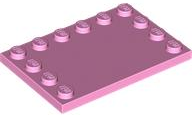 Plate Special 4 x 6, Studs on 3 Edges in Bright Pink