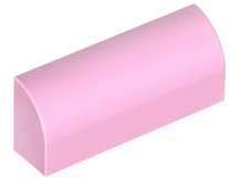 Brick Curved 1 x 4 x 1 1/3 No Studs, Lowered Inside Support in Bright Pink
