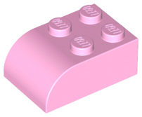 Brick Curved 2 x 3 in Bright Pink